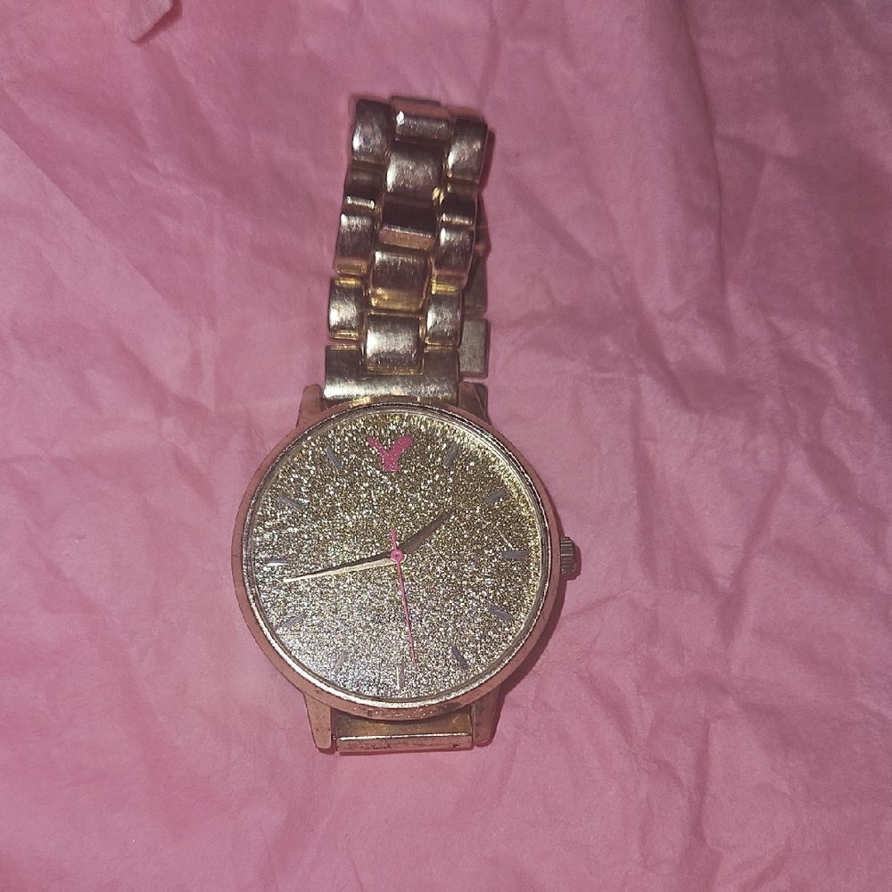 American Eagle Y2k Gold Glitter Watch